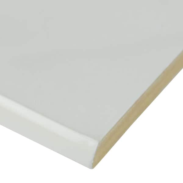 MSI Aria Ice Bullnose 3 in. x 18 in. Polished Porcelain Wall Tile (15 lin.ft/Case)
