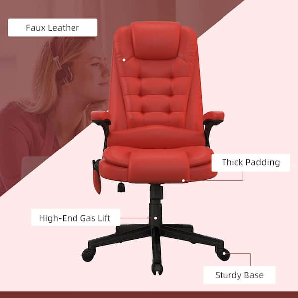 NOBLEMOOD Executive Office Chair, 4 Points Massage Desk Chair Heated Design Big and Tall Office Chair Ventilation Mesh Ergonomic Reclining Chair