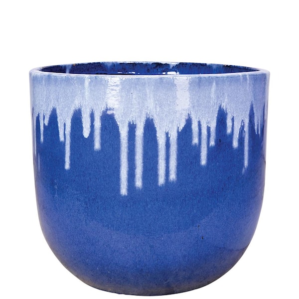 Unbranded 17 in. Cascade Sky Ceramic Pika Pot
