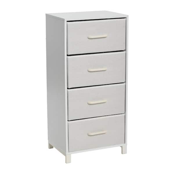 HOUSEHOLD ESSENTIALS Bedside Collection Scandinavian White 33.3 in. Accent Cabinet