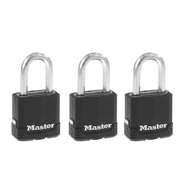 Master Lock 2 Pack 1.5" Laminated Steel Padlock W/ Rustoleum Finish Keyed Alike 