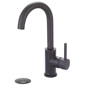 Motegi Single Hole Single-Handle Bathroom Faucet in Matte Black