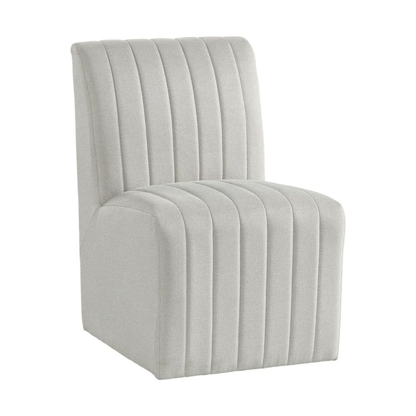 Rizzo Beige Linen Wood Upholstered Dining Side Chair (2 Per Carton)