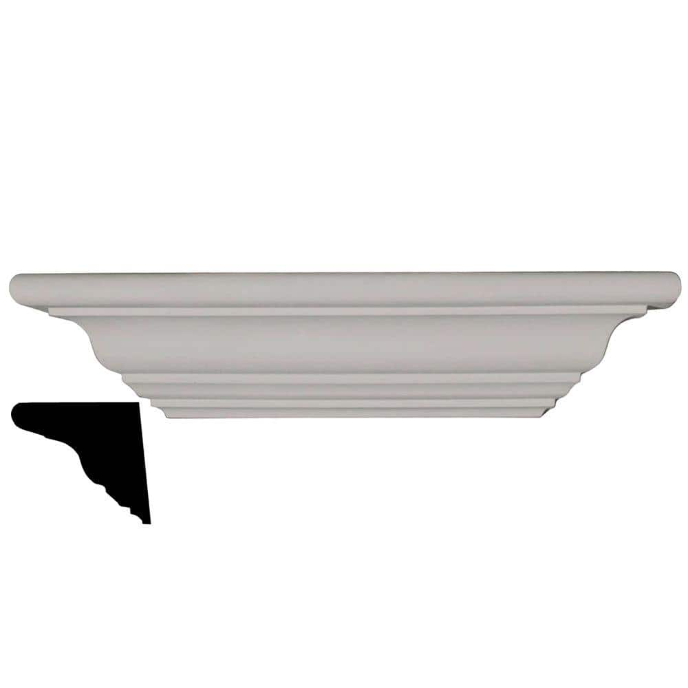 White Polyurethane Mini Classic Wall Shelf