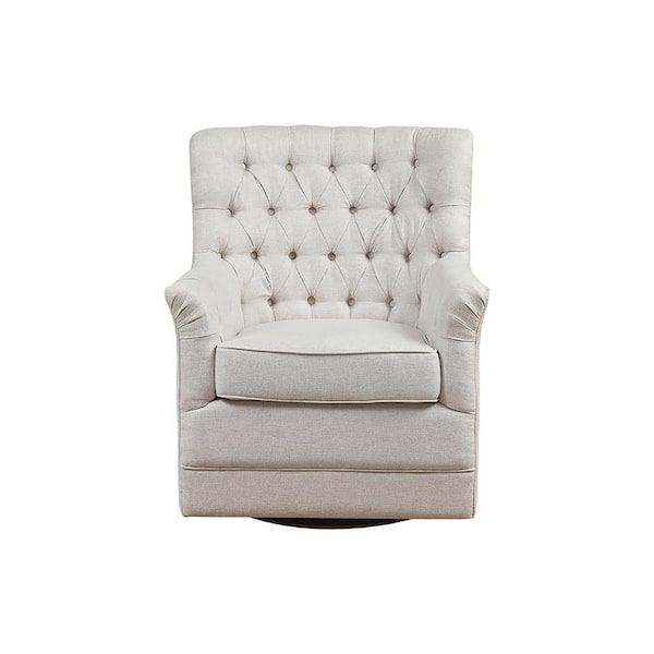Madison Park Rae Natural Swivel Glider Armchair