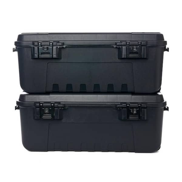 27 Gal. Storage Box in Black 2-Pack