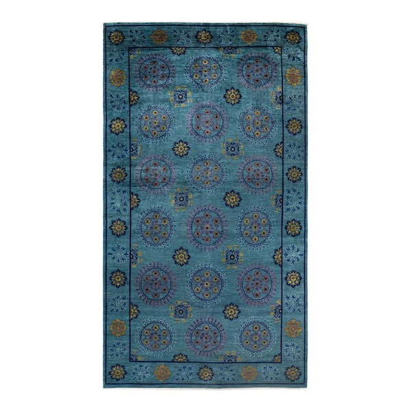 Suzani One-of-a-Kind Handmade Green 16 ft. 8 in. x 9 ft. 2 in. Indoor Area Rug