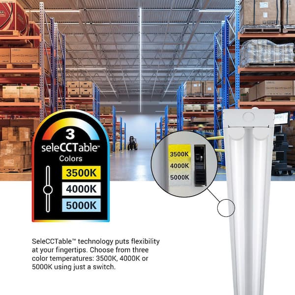 Metalux 4 ft. LED ST2 Striplight Selectable CCT 3500/4000/5000K