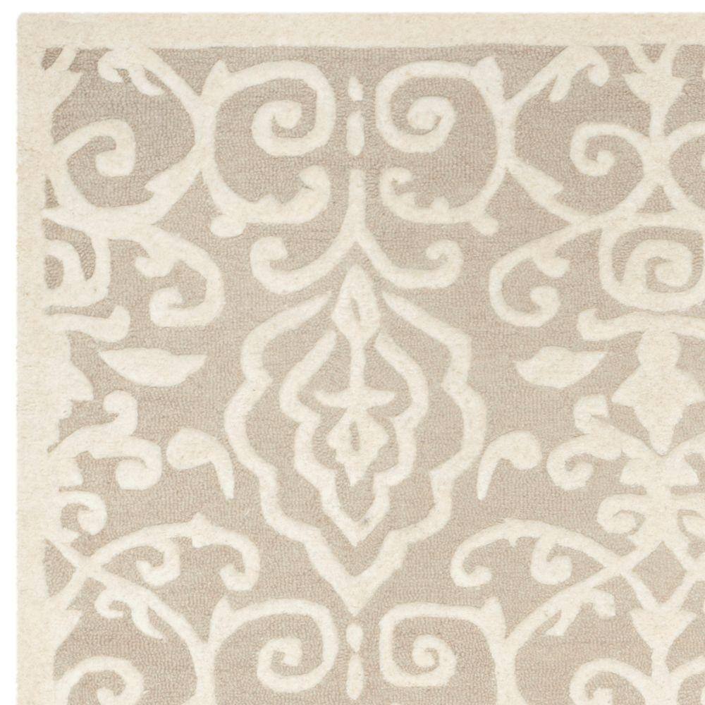Handmade Tufted Floral Wool 8' x 10' Rectangular Rug