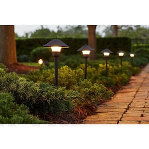 Pearson Low-Voltage Bronze Outdoor Integrated LED Landscape Path Light and Flood Light Kit (8-Pack)