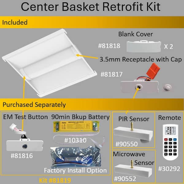 HALCO LIGHTING TECHNOLOGIES LED 2 x 2 Center Basket Troffer