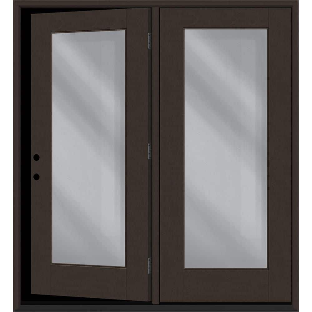 Regency 72 in. x 80 in. Full Lite Clear Glass Hickory RH Center-Hinged Stained Fiberglass Retro Patio Door w/4 in. Jamb price history on PriceWatchPro