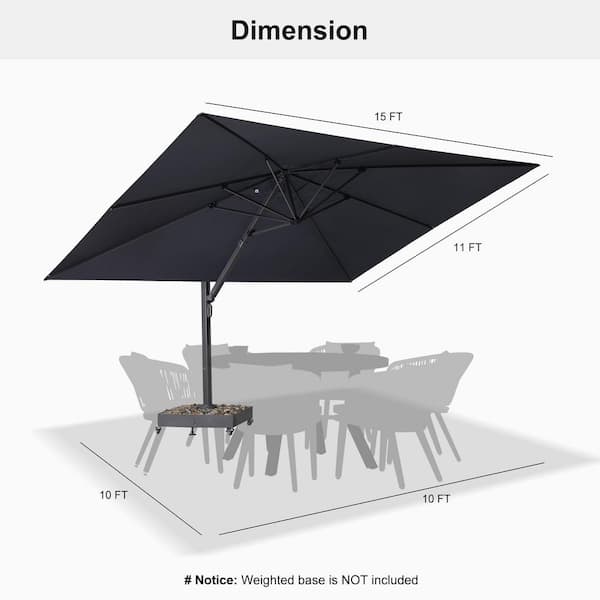 11 ft tilt patio umbrella sunbrella The Lean™ Canopy tilts with a Can I Use A Tactical Lights Product Option:Replacement Canopy