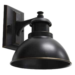 Marlet Oil Rubbed Bronze Dusk to Dawn Outdoor Sconce Hardwired Lantern Sconce with Incandescent
