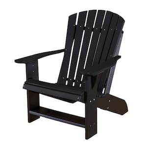Heritage Black Plastic Outdoor Adirondack Chair