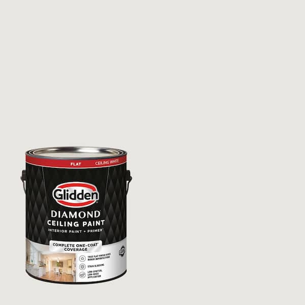 Glidden Diamond 1 gal. Willow Springs PPG1007-1 Flat Interior One-Coat Ceiling Paint with Primer