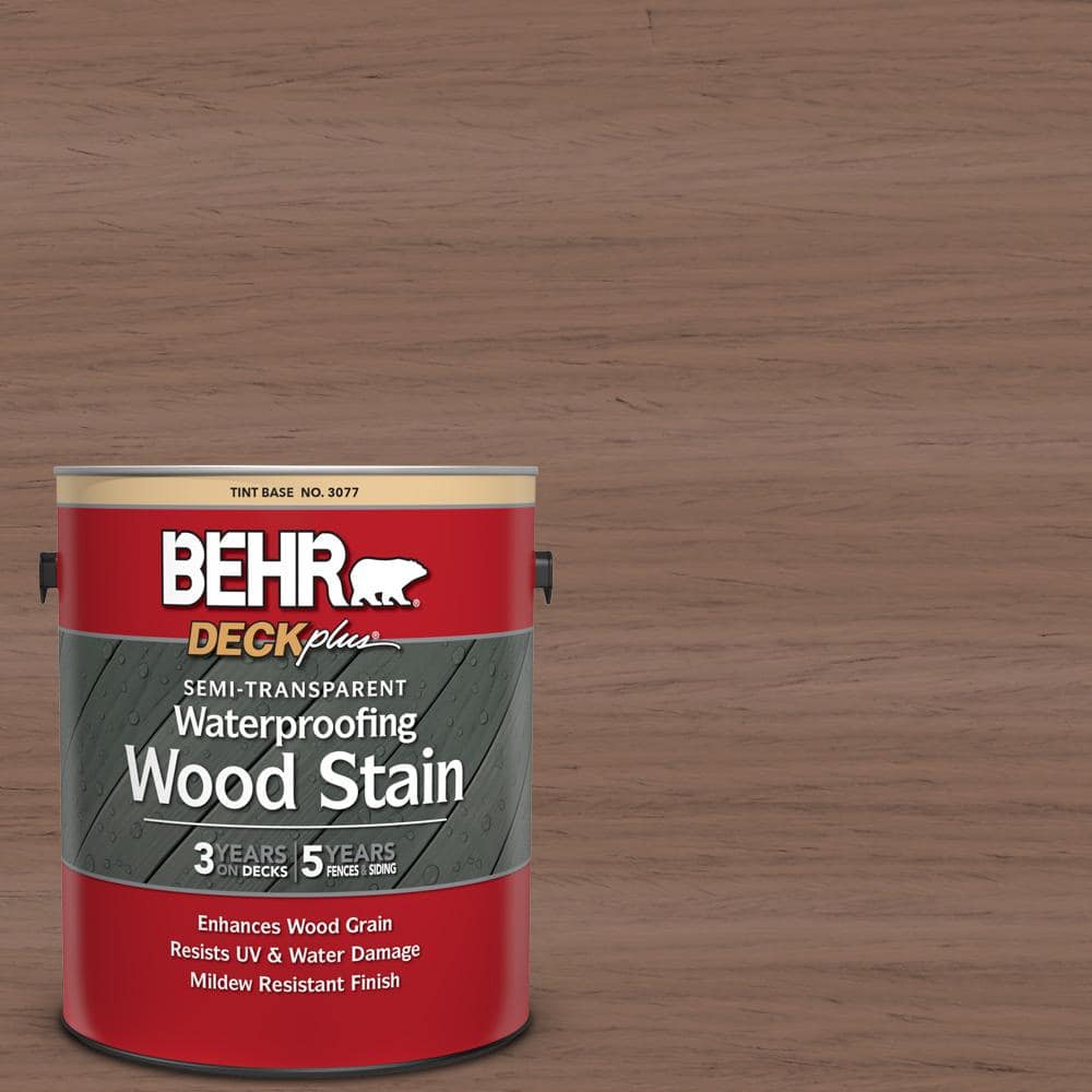 1 gal. #ST-148 Adobe Brown Semi-Transparent Waterproofing Exterior Wood Sta