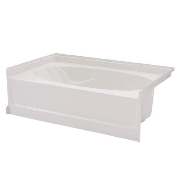 Ensemble 5 ft. Right Drain Rectangular Alcove Bathtub in White