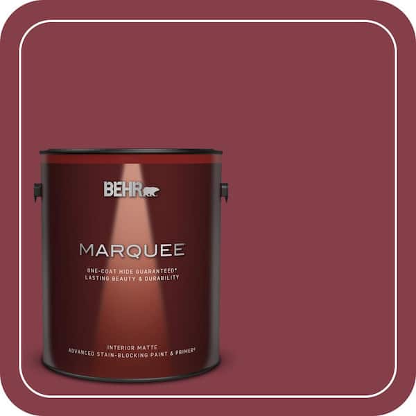 BEHR MARQUEE 1 gal. #S-H-120 Antique Ruby Matte Interior Paint & Primer ...