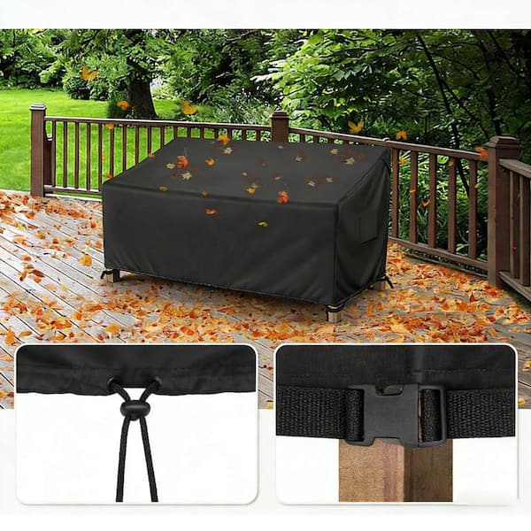 テーブル・チェア・ハンモック NEIGHBORHOOD SOFA COVER 35 in. H Black Waterproof Outdoor Couch Cover HP8LPKJ4GM - The
