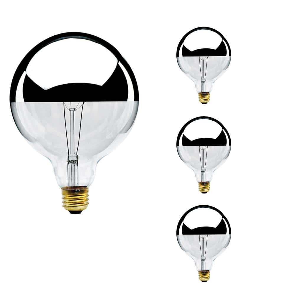 100-Watt Warm White Light G40 (E26) Medium Screw Base Dimmable Half Chrome 