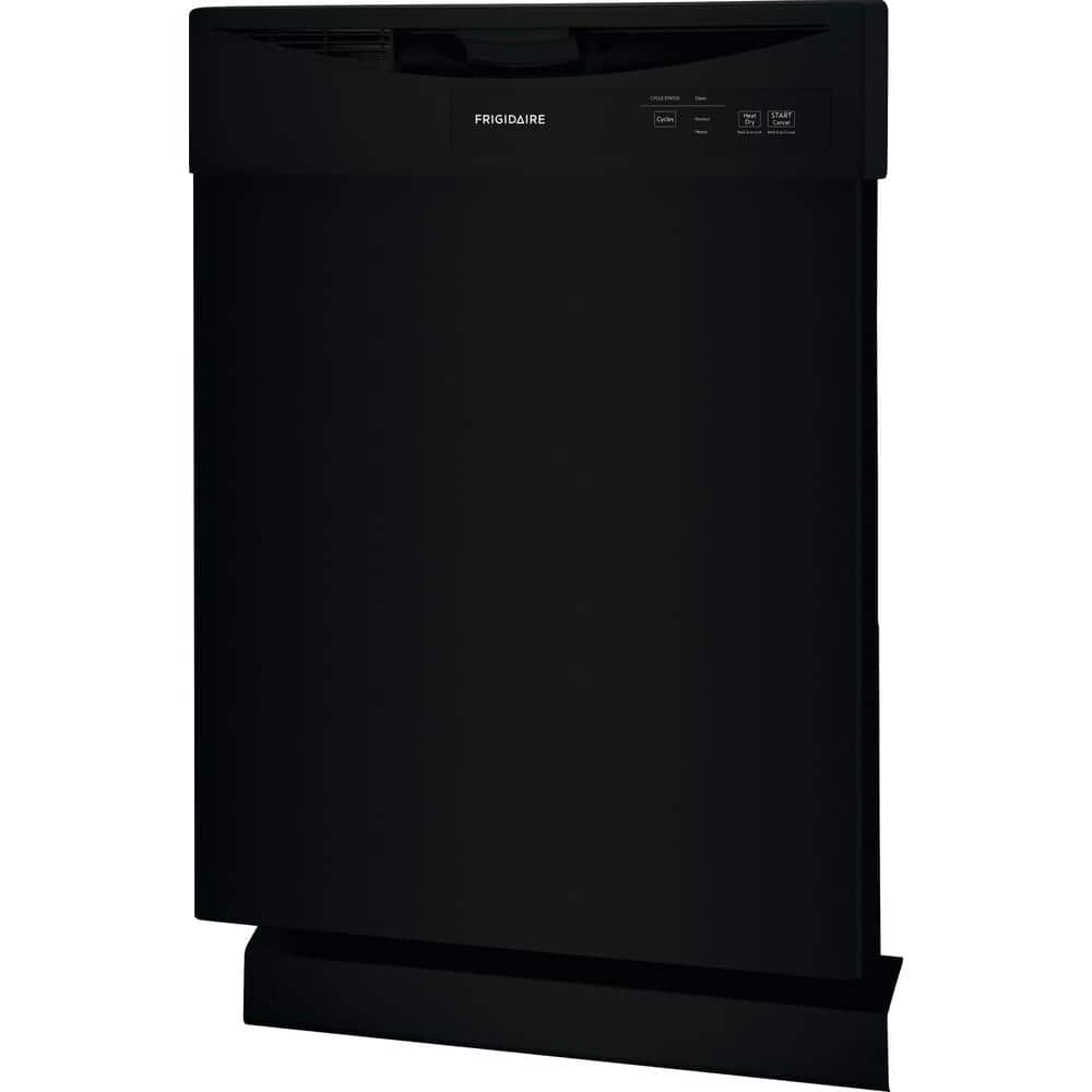 Frigidaire 24" Black Front-Control Built-In Dishwasher