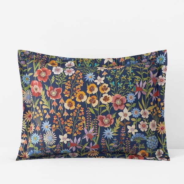 Company Cotton Secret Meadow Blue Multi Cotton Percale Sham