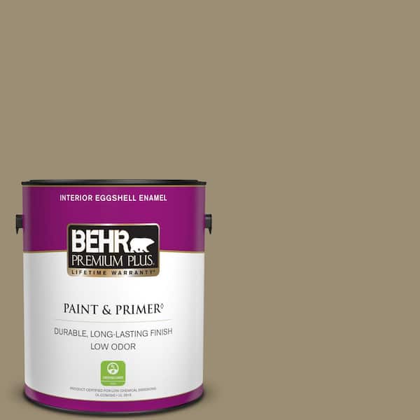 BEHR PREMIUM PLUS 1 gal. #740D-5 Twig Basket Eggshell Enamel Low Odor Interior Paint & Primer