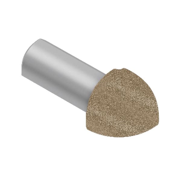 Schluter Rondec Beige 1/4 in. x 1 in. Color-Coated Aluminum Tile Edging Trim 90-Degree Outside Corner