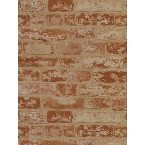 Stuccoed Brick Paper Strippable Roll Wallpaper (Covers 56 sq. ft.)
