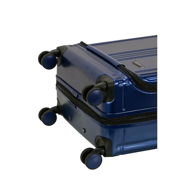 Rockland Tokyo 18 in. Navy Expandable Hard Side Spinner Carry on