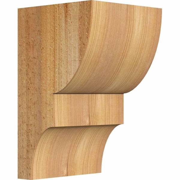 Ekena Millwork 6 in. x 6 in. x 10 in. Western Red Cedar Ridgewood Rough Sawn Corbel