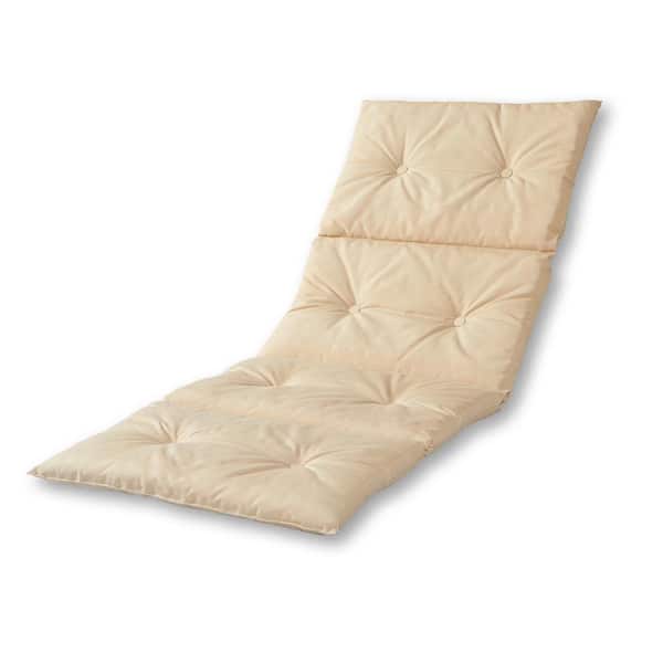 Greendale Home Fashions Solid Sand Outdoor Chaise Lounge Pad