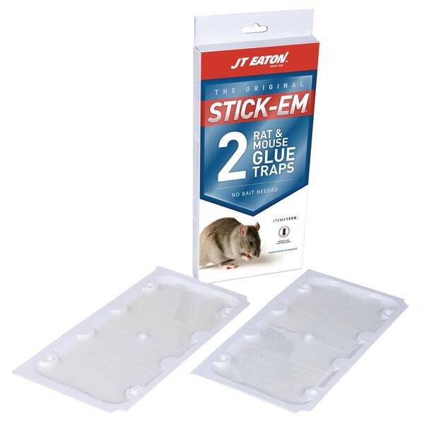 JT Eaton Stick-Em Rat and Mouse Size Glue Trap (2-Pack)