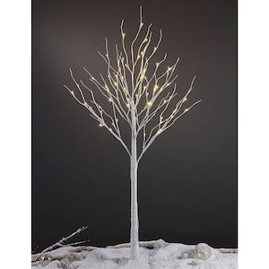 6 ft. Warm White Pre-Lit Birch Tree Artificial Christmas Tree for Home, Festival, Party Indoor and Outdoor Use