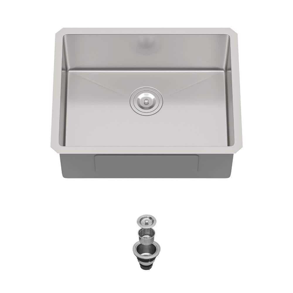 23 in. x 18 in.Undermount Single Bowl 16-Gauge Stainless Steel Bar Sink with Only Drain price history on PriceWatchPro