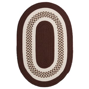 Spiral II Brown Doormat 3 ft. x 5 ft. Indoor/Outdoor Patio Area Rug