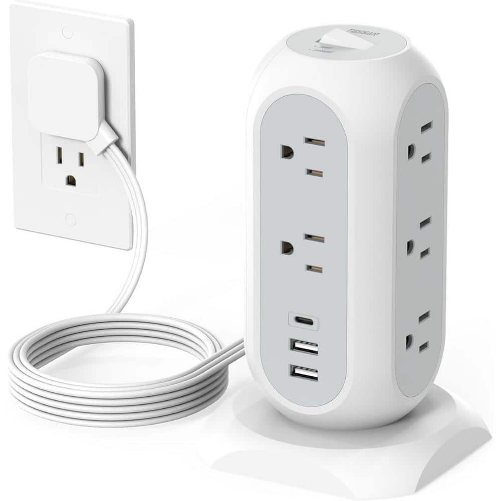 Tower Power Strip Flat Plug 6 ft. with 11 Outlets 3 USB Surge Protector Tower Protection with Multiple Outlets price history on PriceWatchPro