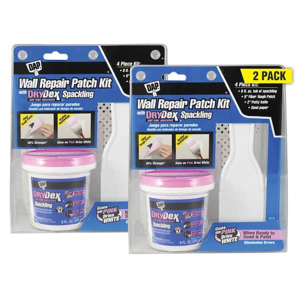 Dap Drydex 8 Oz Wall Repair Patch Kit 2 Pack 7079812345 - Wall Repair Patch Kit How To Use