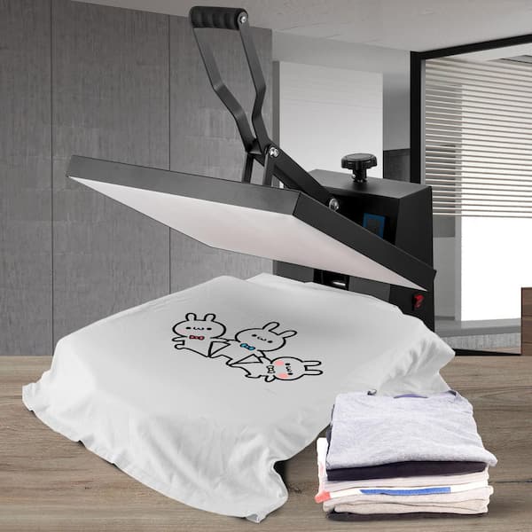 Heat Press 16 x 20 in. 1700-Watt Power Heat Press MachineFast Heating High Pressure Heat Press Machine for T-Shirt Black