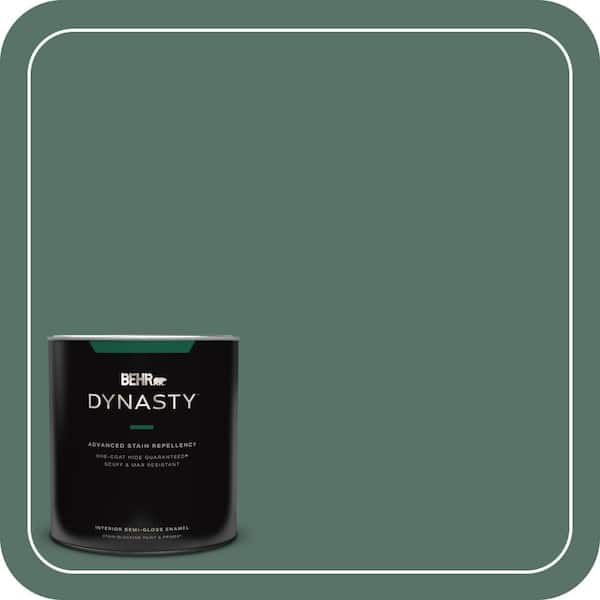 BEHR DYNASTY 1 qt. #470F-6 Hilltop Semi-Gloss Enamel Interior Stain-Blocking Paint and Primer