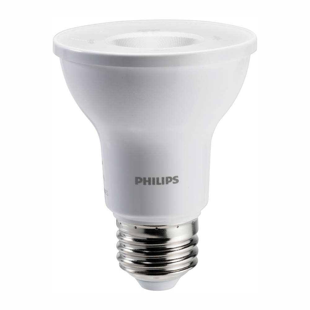 Philips LED 7 Watt 50W Equivalent Bright White PAR20 Glass Light Bulb 4 