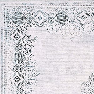 Carson 7 ft. 10 in. X 10 ft. 10 in. Ivory/Blue Oriental Indoor Area Rug