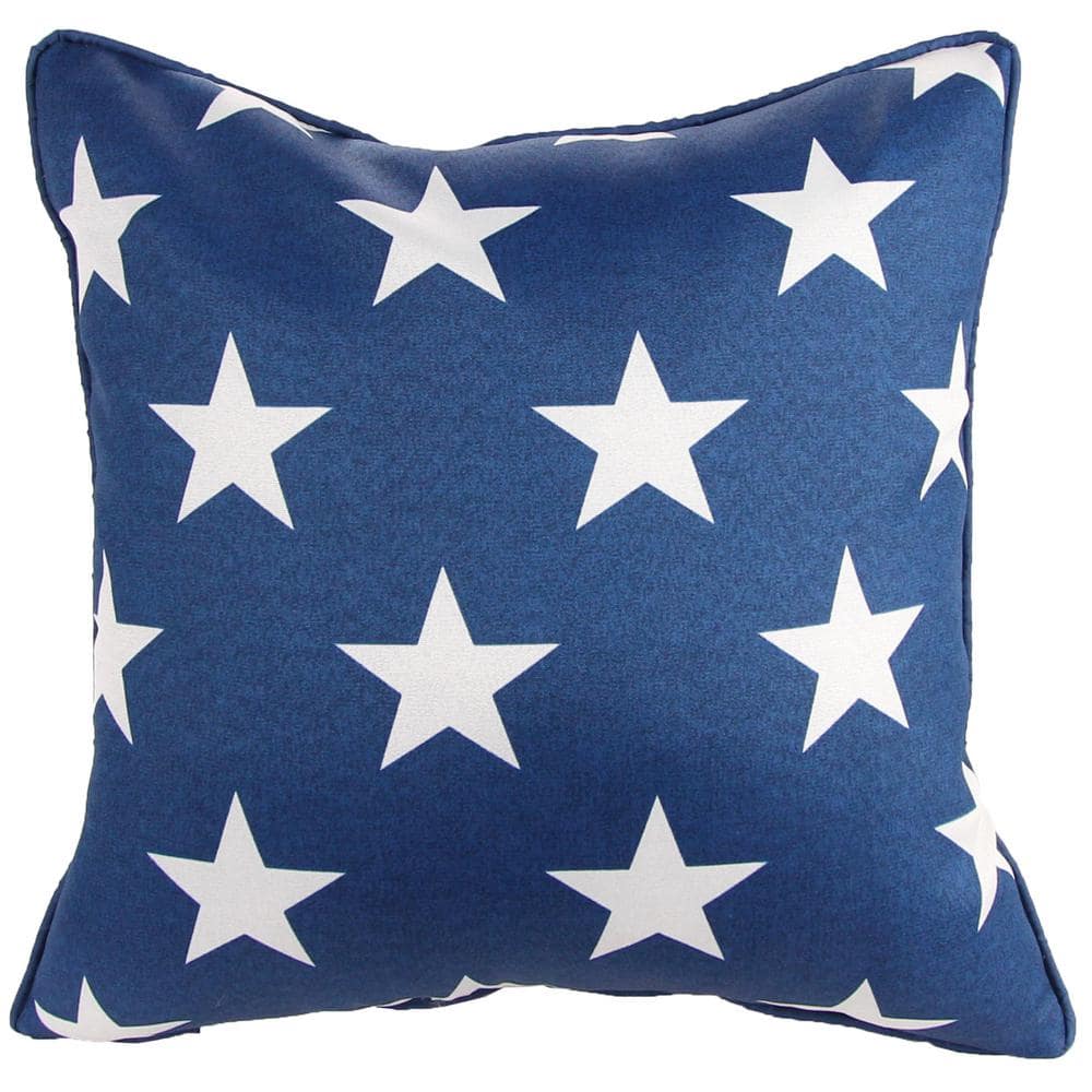 Patriotic Red, White, and Blue Outdoor Throw Pillow Set