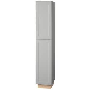 Shaker 18 in. W x 24 in. D x 96 in. H Assembled Pantry Kitchen Cabinet in Dove Gray