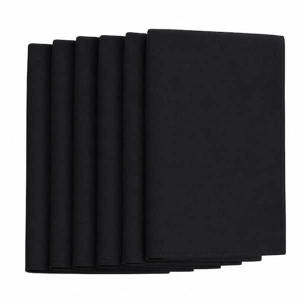 70 in. W x 120 in. L Nature Fabric Reusable and Washable Table Clothes, Table Covers for Wedding, Party, Black (6-Pack)