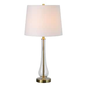 Luella 26.5 in. Table Lamps with Off White Cotton Shade Set of 2