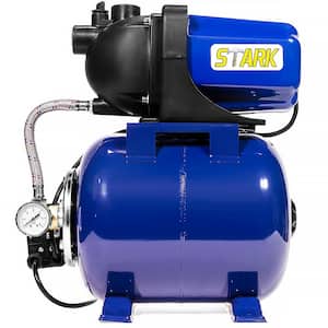 1.6 HP Pressurized Garden Water Booster Pump with Tank and Automatic Booster System - 1 in. Hose Fitting