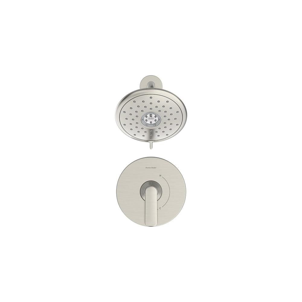 Brushed Nickel Wall Mounted Shower Trim Kit with Lever Handle