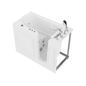 HD-Series 53 in. L x 26 in. W Right Drain Quick Fill Walk-in Whirlpool Bath Tub with Powered Fast Drain in White